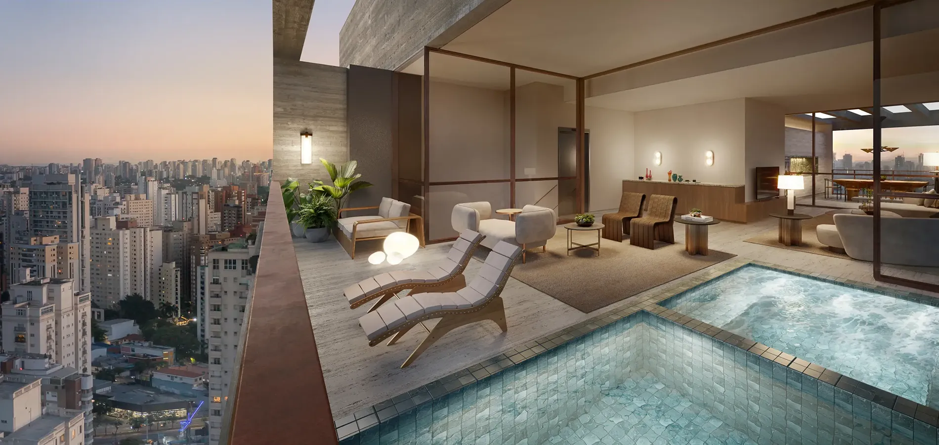 Perspectiva ilustrada do voo duplex