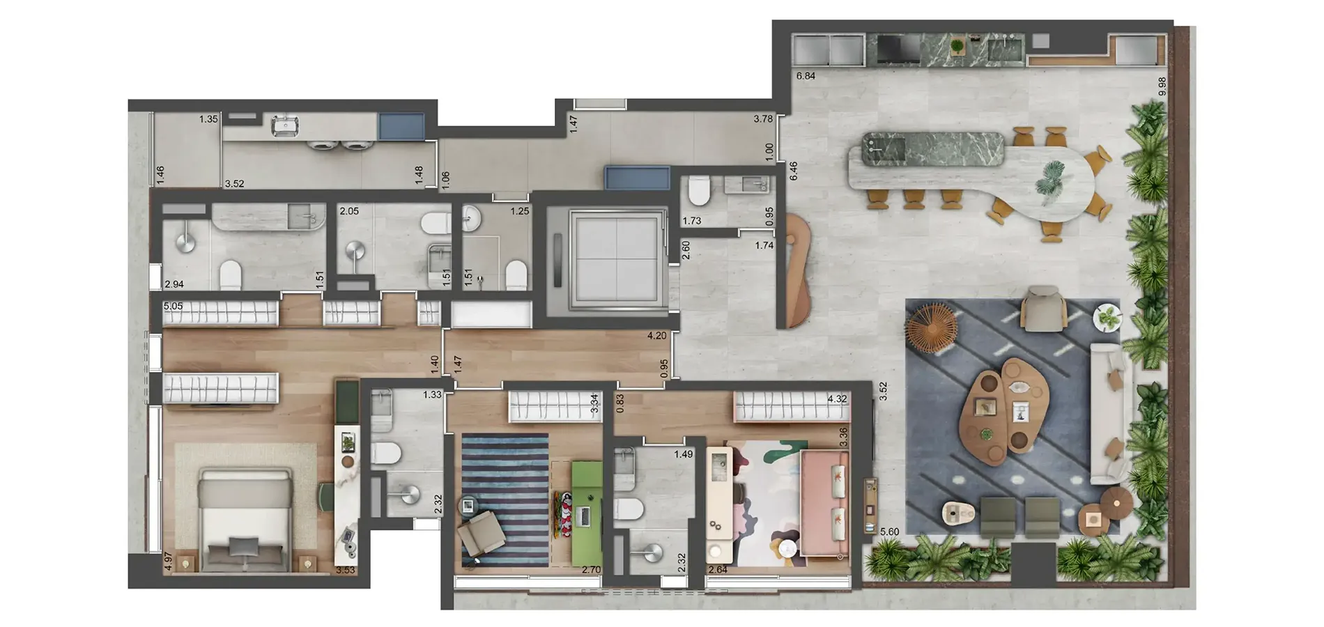 Planta 171m²