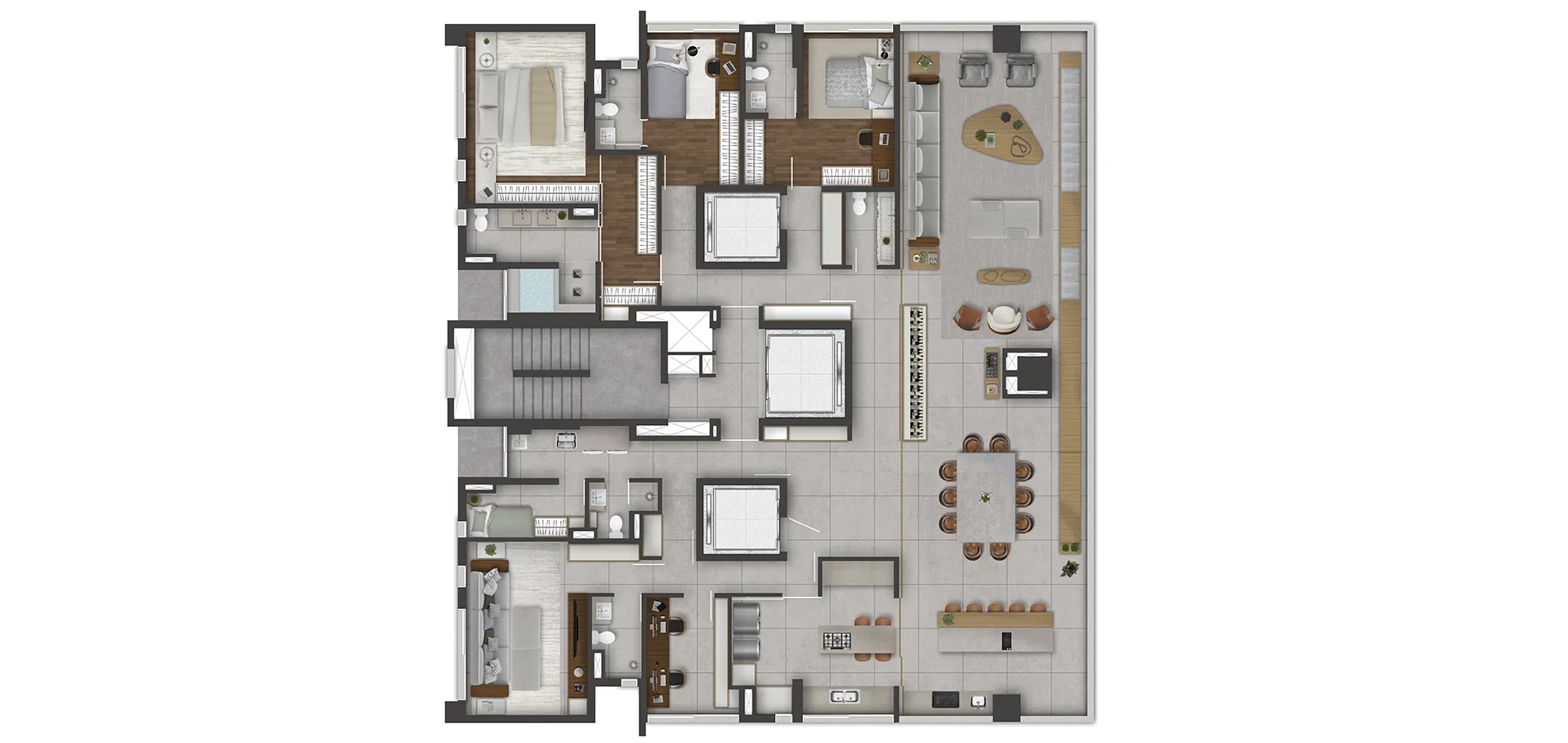 Planta Apto 350m²